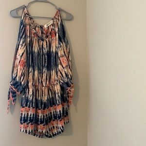 Cold shoulder romper